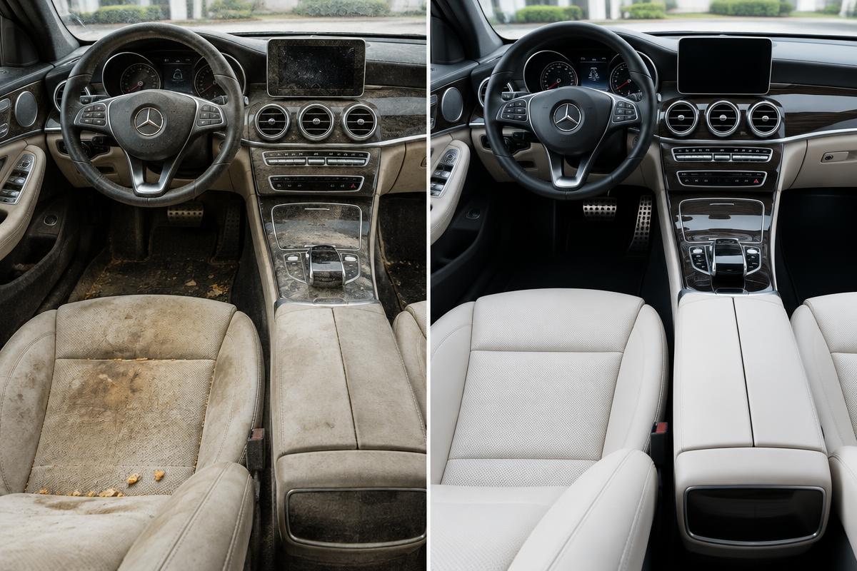 Before and after: Interior revival · Leather cabin